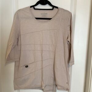 Neon Buddha Cream Tunic Top